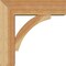 Ekena Millwork Thorton Block Rough Sawn Bracket w/ Offset Brace, Western Red Cedar, 6"W x 18"D x 18"H BKT0604X18X18THR05RWR - alternate 3